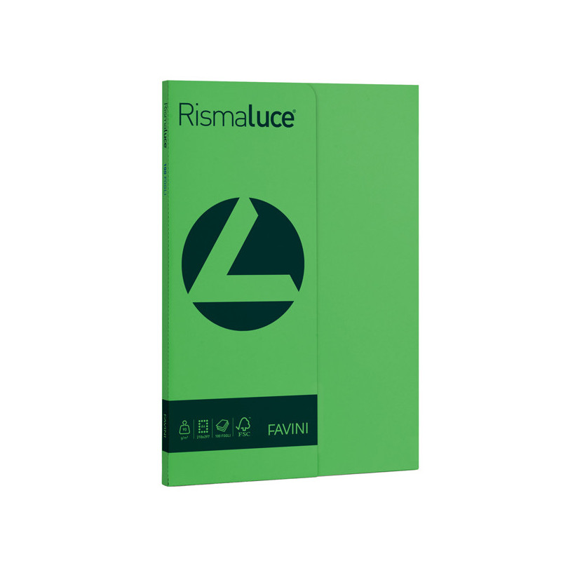 Carta RISMALUCE SMALL A4 90gr 100fg verde 60 FAVINI