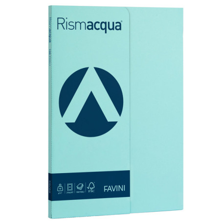 Carta RISMACQUA SMALL A4 90gr 100fg celeste 08 FAVINI