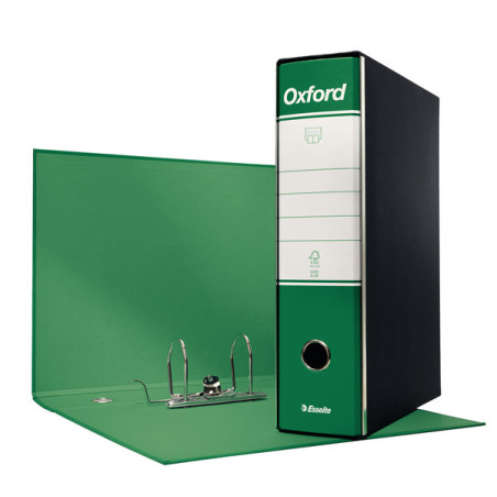 Registratore OXFORD G85 verde dorso 8cm f.to protocollo ESSELTE