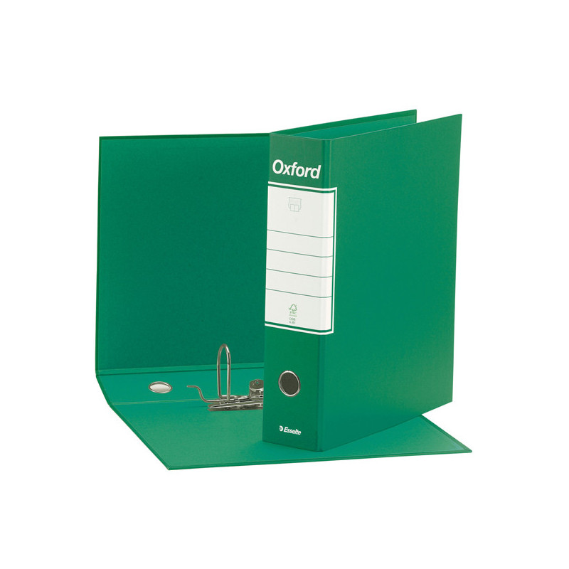 Registratore OXFORD G1 verde dorso 8cm f.to commerciale ESSELTE