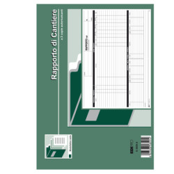 BLOCCO RAPPORTO DI CANTIERE 50/50 FOGLI AUTORIC. 21X30 E5859A