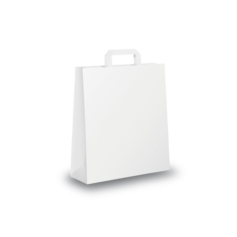 BLISTER 25 SHOPPERS 18X8X25CM BIANCO NEUTRO PIATTINA