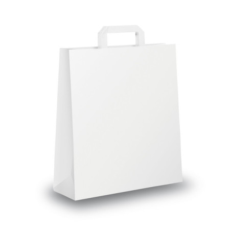 BLISTER 25 SHOPPERS 26X11X35CM BIANCO NEUTRO PIATTINA