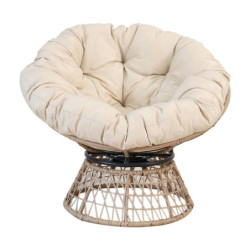 Poltrona Bora Bora in polyrattan color naturale