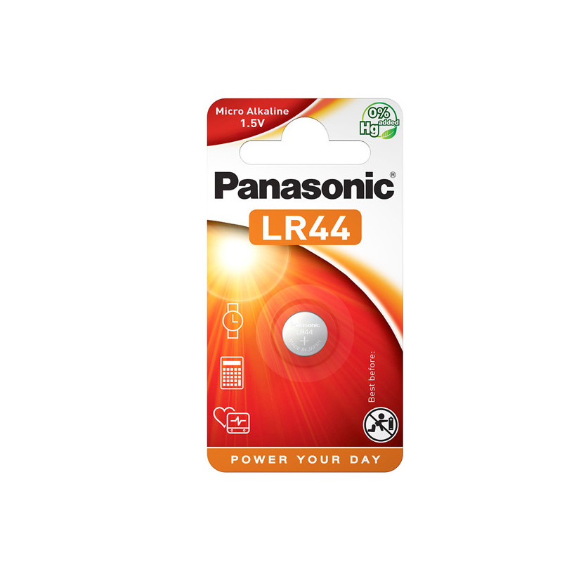 MICROPILA A PASTIGLIA LR44 ALCALINA 1,5V PANASONIC