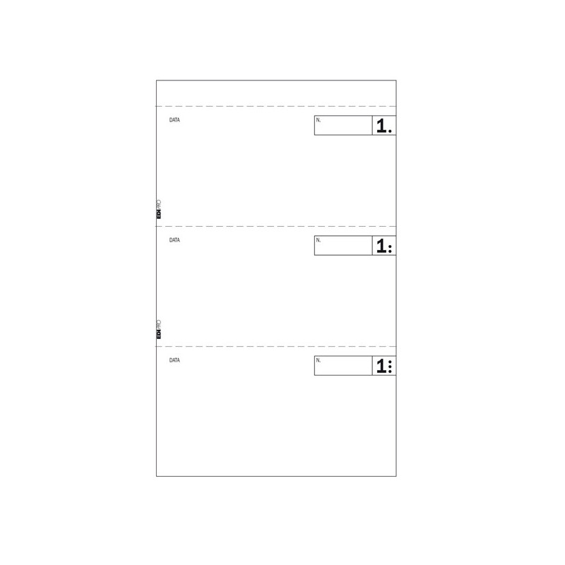 BLOCCO COMANDE A 3 TAGLIANDI 25/25 FOGLI AUTORIC. 17X9,9 E5917