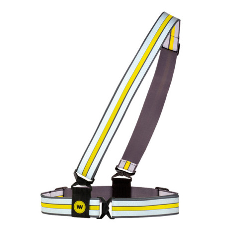 Banda sicurezza alta visibilita' regolabile Cross Wrap giallo fluo WoWow