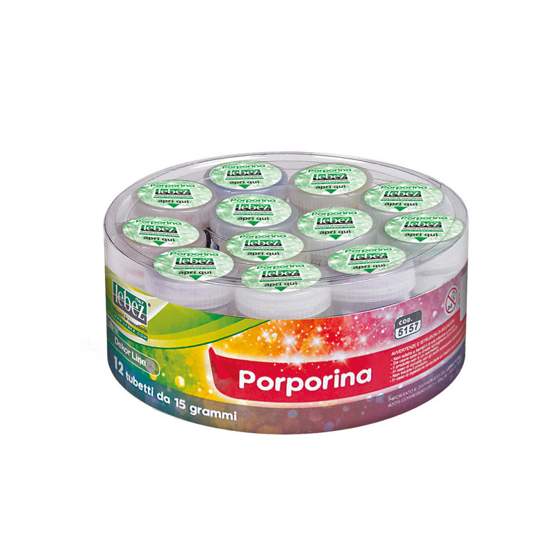 ASSORTIMENTO 12 TUBETTI PORPORINA 15gr ASSORTITI LEBEZ