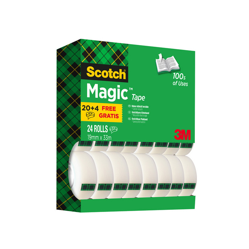 Promo pack 20+4 nastro adesivo Scotch© Magic? 810 19mmx33mt