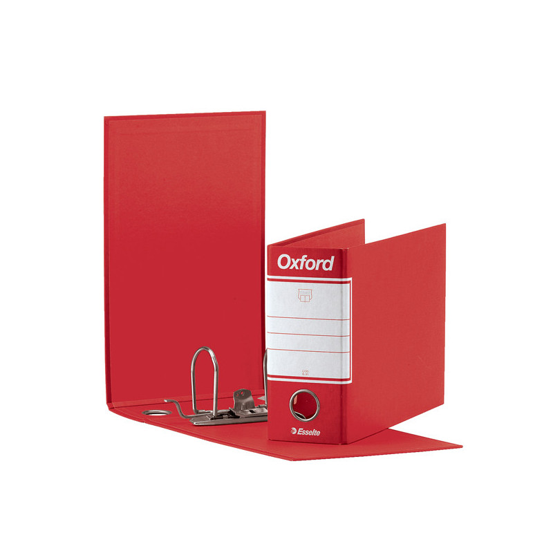 Registratore OXFORD G81 rosso dorso 8cm f.to memorandum ESSELTE