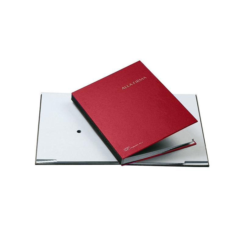 LIBRO FIRMA 14 PAGINE 24X34CM ROSSO 614-A FRASCHINI