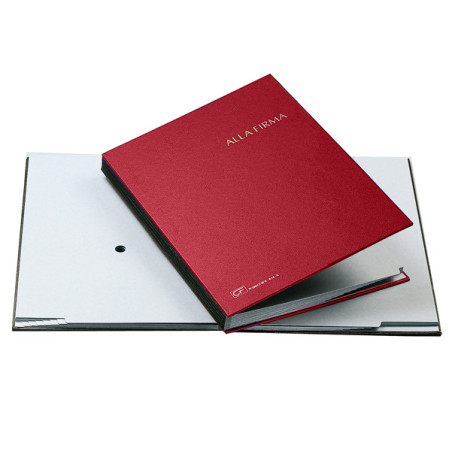 LIBRO FIRMA 14 PAGINE 24X34CM ROSSO 614-A FRASCHINI