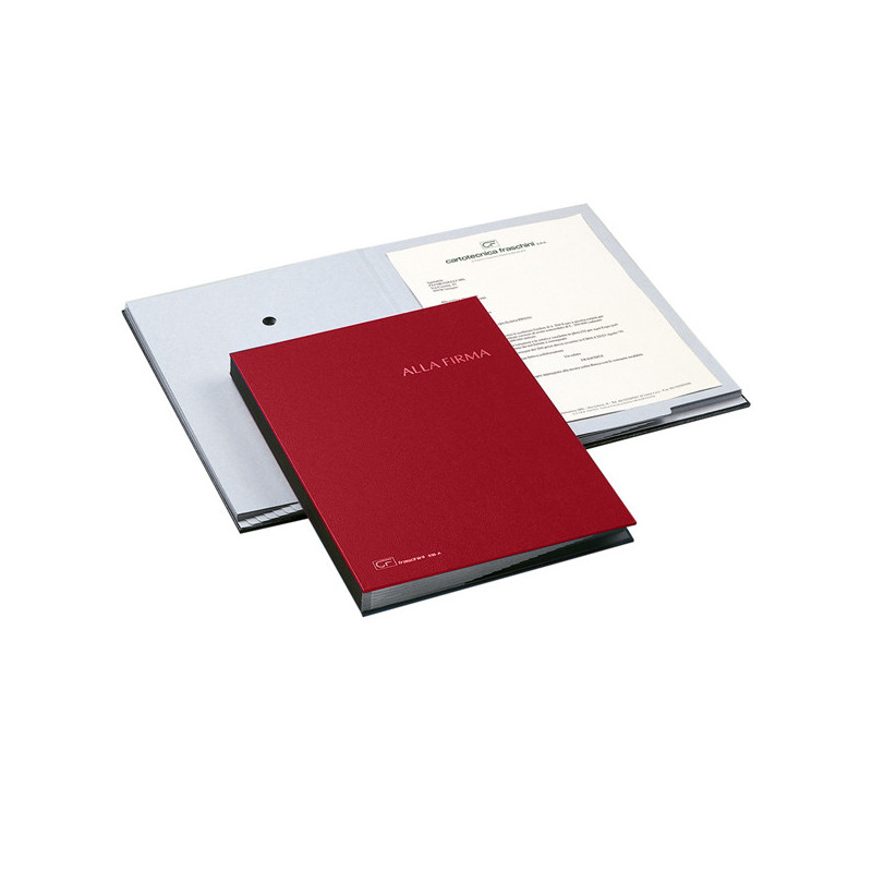 LIBRO FIRMA 18 PAGINE 24X34CM ROSSO 618-A FRASCHINI