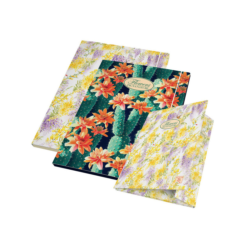 Cartella con elastico 26x34,5x0cm Pigna Nature Flowers