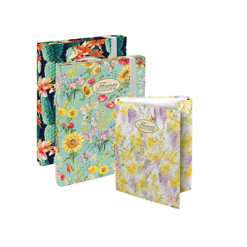 Cartella progetti con elastico 26x34cm dorso 3cm Pigna Nature Flowers