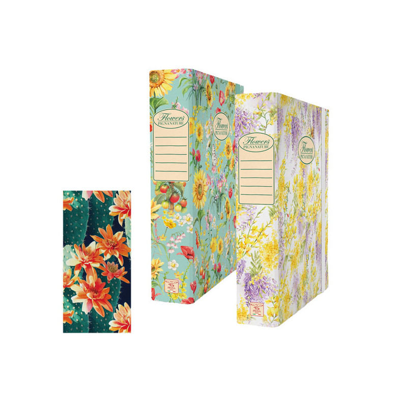 Cartella progetti con elastico 24x34cm dorso 7cm Pigna Nature Flowers