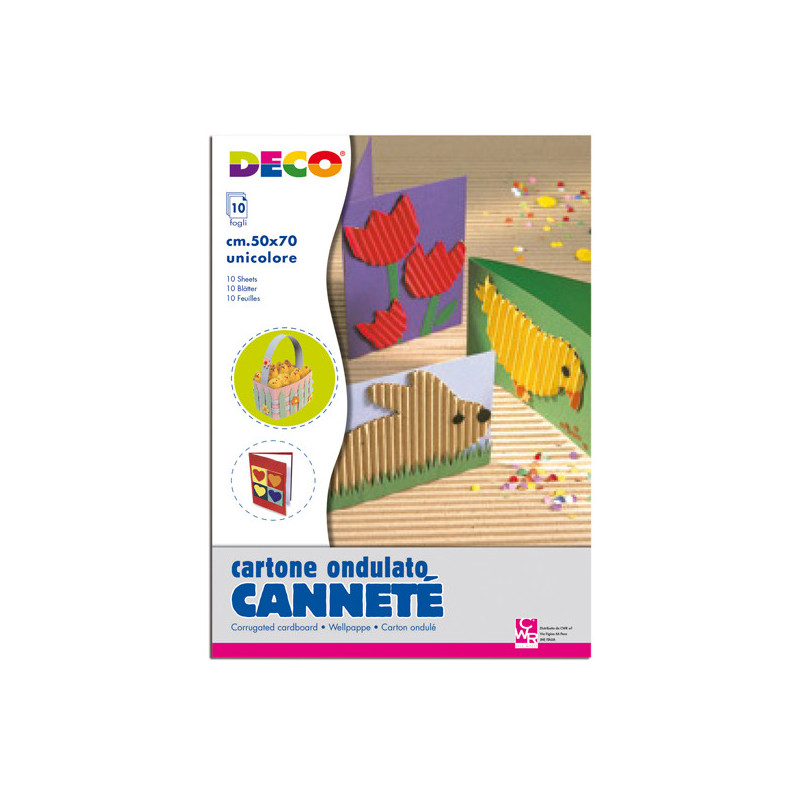 10FG CARTONCINO ONDULATO 50X70CM BLU ART 2206/2 DECO