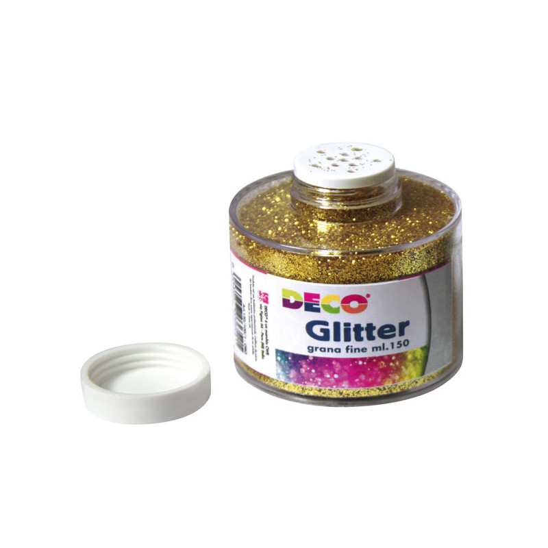 BARATTOLO GLITTER GRANA FINE ML150 ORO ART 130/100 DECO