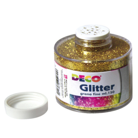 BARATTOLO GLITTER GRANA FINE ML150 ORO ART 130/100 DECO