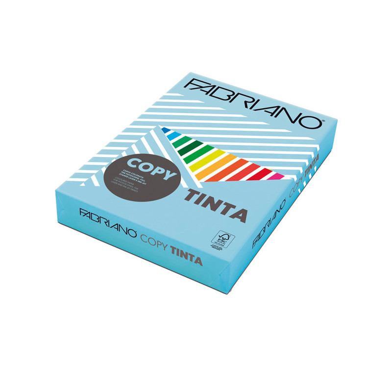 CARTA COPY TINTA A4 80GR 500FG COL.FORTI CIELO