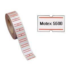 Rotolo 1000 etichette 21x12mm bianche permanenti rigate x TOWA GS-GM-MOTEX 5500