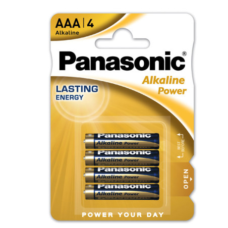 BLISTER 4 PILE MINISTILO ALKALINE AAA 1,5V PANASONIC