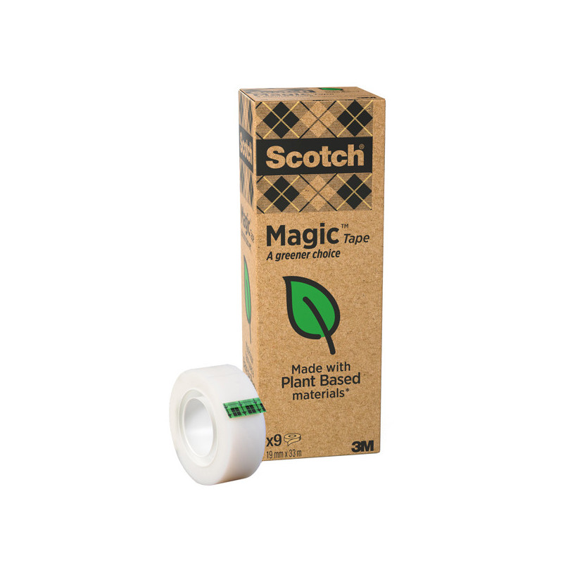 Value Pack 9 nastro adesivo Scotch© Magic? 900 green 19mmx33mt