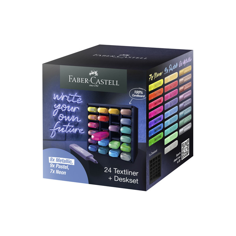 Deskset 24 evidenziatori Textliner 46 in colori assortiti Faber Castell