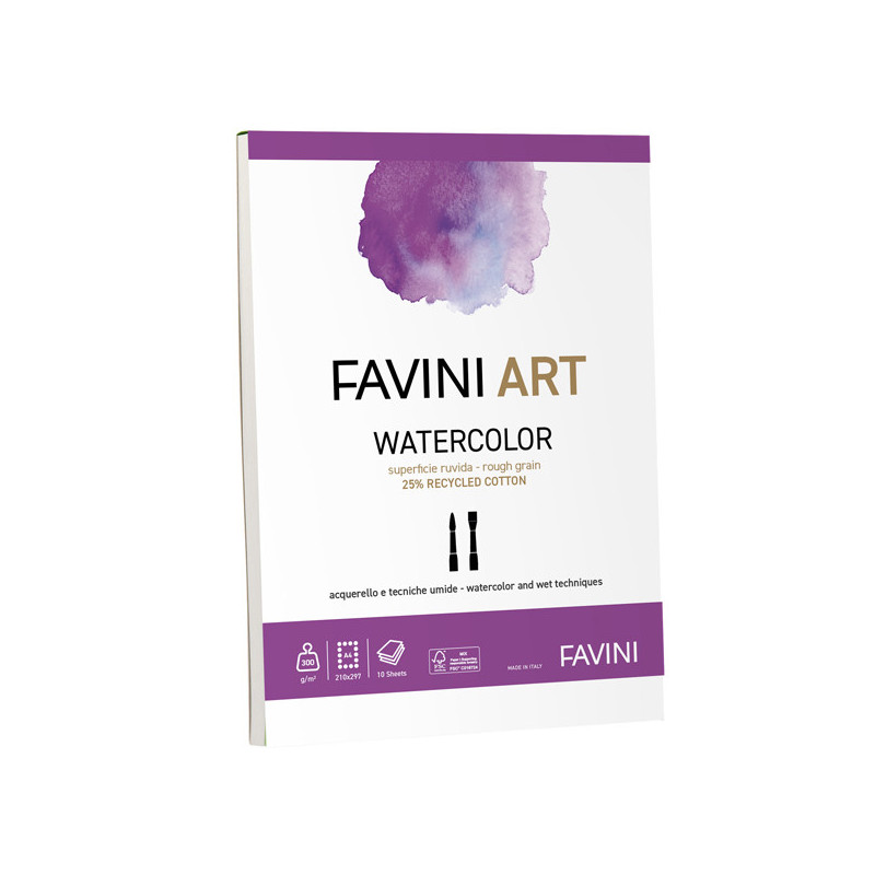 Album collato Watercolor Favini Art 10fg 300gr A4