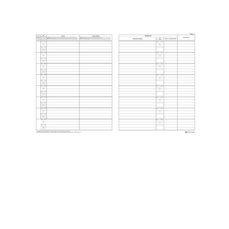 REGISTRO ANTIRICICLAGGIO PER PROFESSIONISTI 31X24CM 46fg E2174 EDIPRO