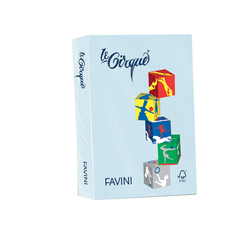 Carta LECIRQUE A3 80gr 500fg celeste pastello 101 FAVINI