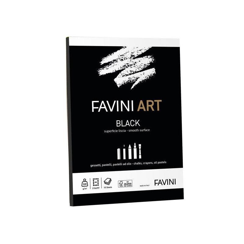 Album collato Black Favini Art 10fg 320gr A4