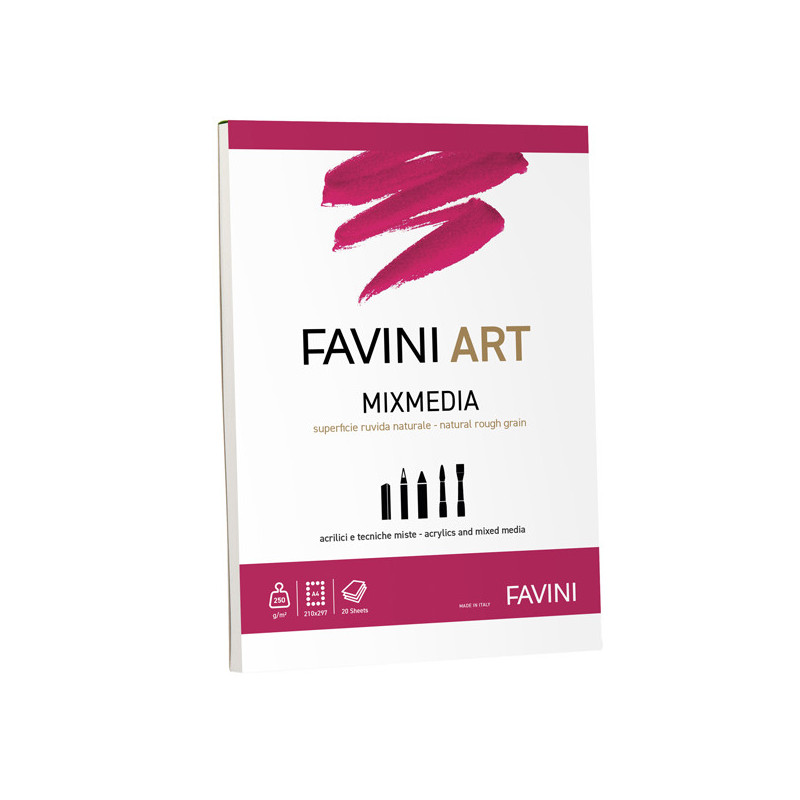 Album collato Mix Media Favini Art 20fg 250gr/m2 f.to A4