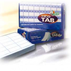 Scatola 8000 etichette adesive TAB2-1003 100x36,2mm corsia doppia Tico