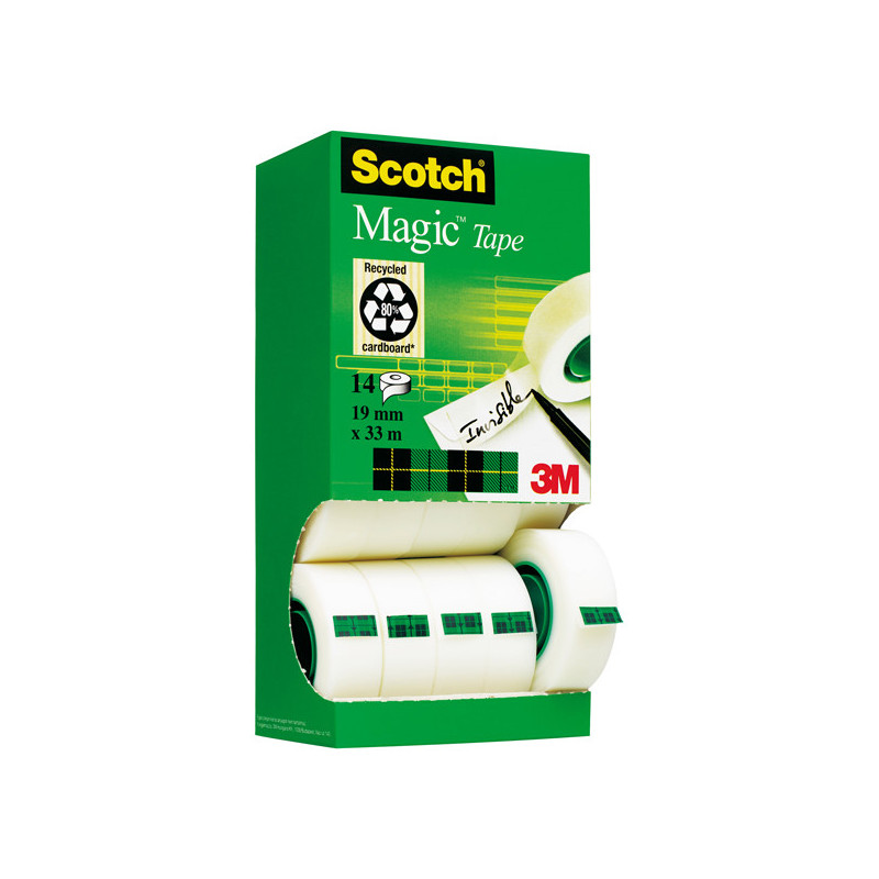 Multi pack 12+2 nastro adesivo Scotch© Magic? 810 19mmx33mt permanente