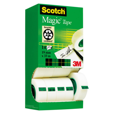 Multi pack 12+2 nastro adesivo Scotch© Magic? 810 19mmx33mt permanente