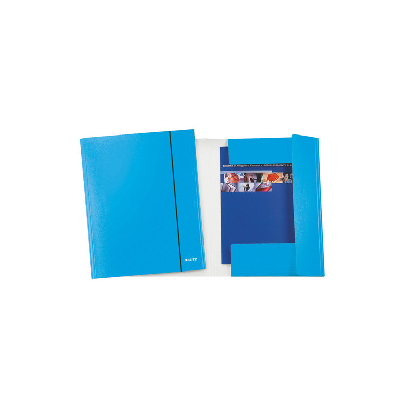 CARTELLINA C/ELASTICO WOW BLU METAL 25X35CM