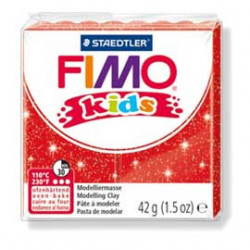 PASTA POLIMERICA FIMO KIDS 42gr ROSSO GLITTER 212