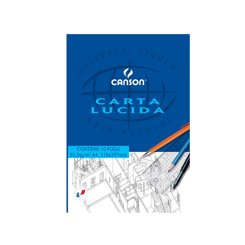 BLOCCO CARTA LUCIDA MANUALE 210x297mm 10FG 80GR CANSON