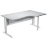 Scrivania Compact Destro 160x60/80/100cm GRIGIO/GRIGIO ALL. Easy