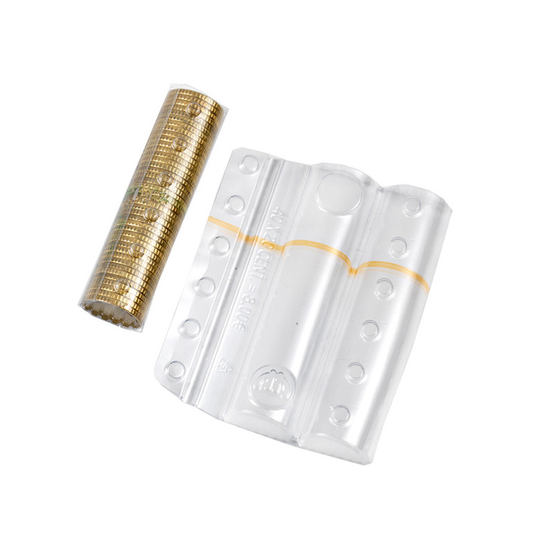 SACCHETTO DA 100 BLISTER PORTAMONETE 20 CENT FASCIA ARANCIO