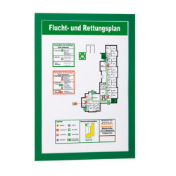 Cornice espositiva adesiva Duraframe© A4 21x29,7cm verde DURABLE