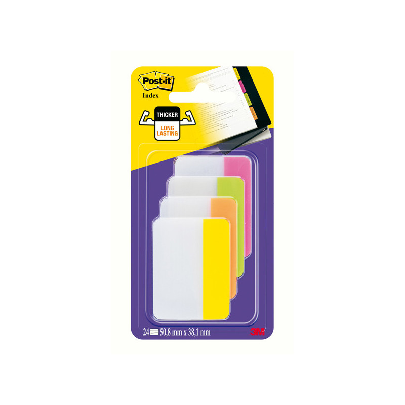 BLISTER 24 Post-it© INDEX STRONG 686-PLOY 50,8X38MM X ARCHIVIO