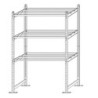 Scaffale Rang'Eco300 3 ripiani 100x60xH200cm - Modulo Base