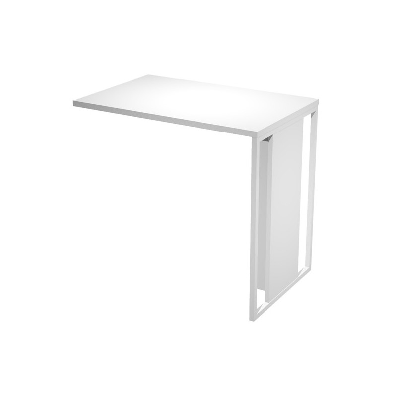 ALLUNGO REVERSIBILE DX/SX 80x50cm BIANCO gamba BIANCO per SCR. ESSENCE