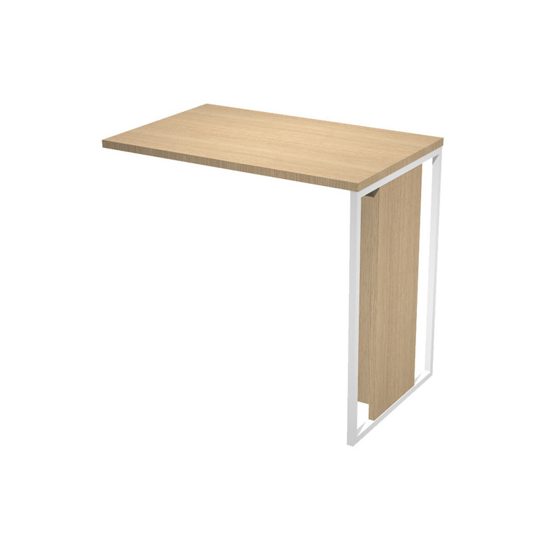 ALLUNGO REVERSIBILE DX/SX 80x50cm ROVERE gamba BIANCO per SCR. ESSENCE