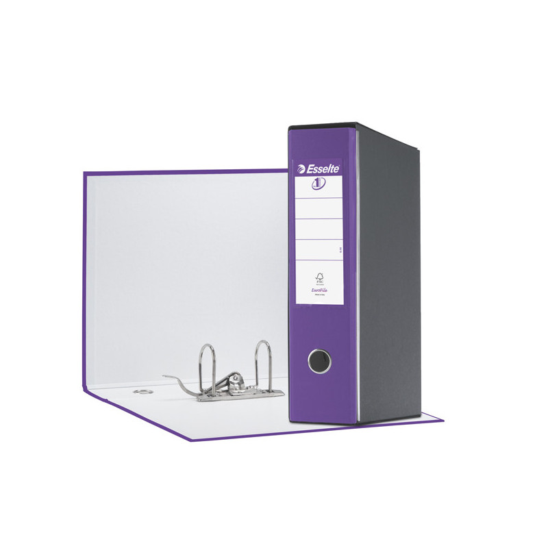 Registratore EUROFILE G55 viola dorso 8cm f.to protocollo ESSELTE