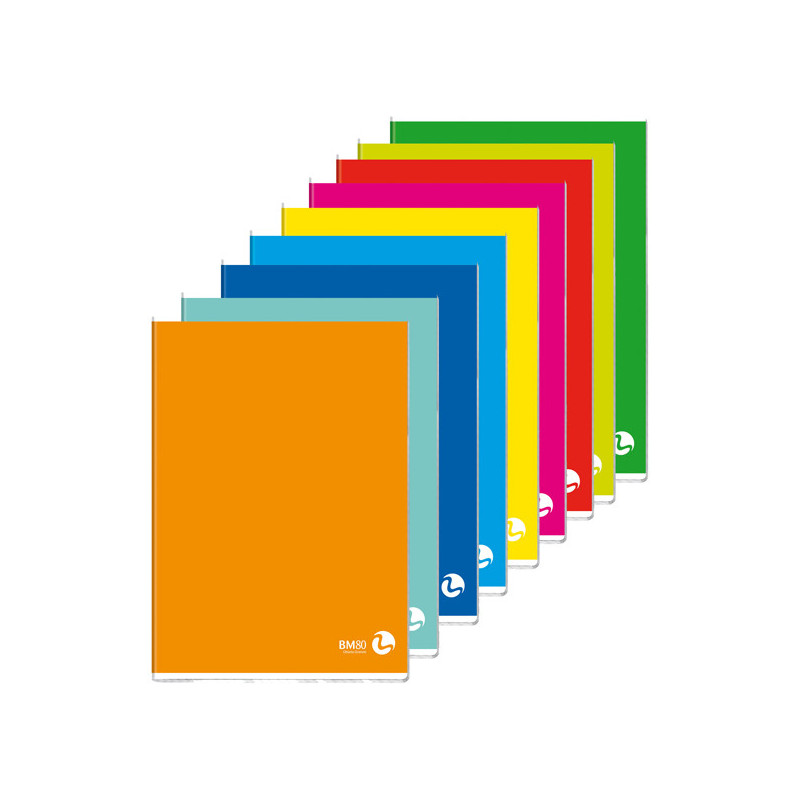 MAXIQUADERNO A4 80gr 80fg+1 1rigo c/margine COLOR 80 BASIC BM