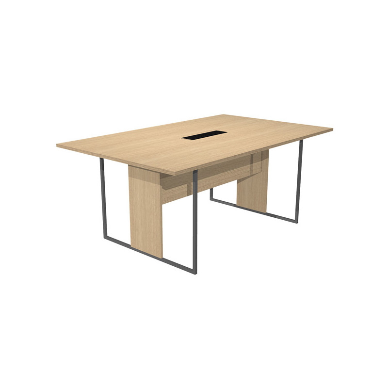 Tavolo riunione 120x110cm Rovere / gamba antracite opaco ESSENCE