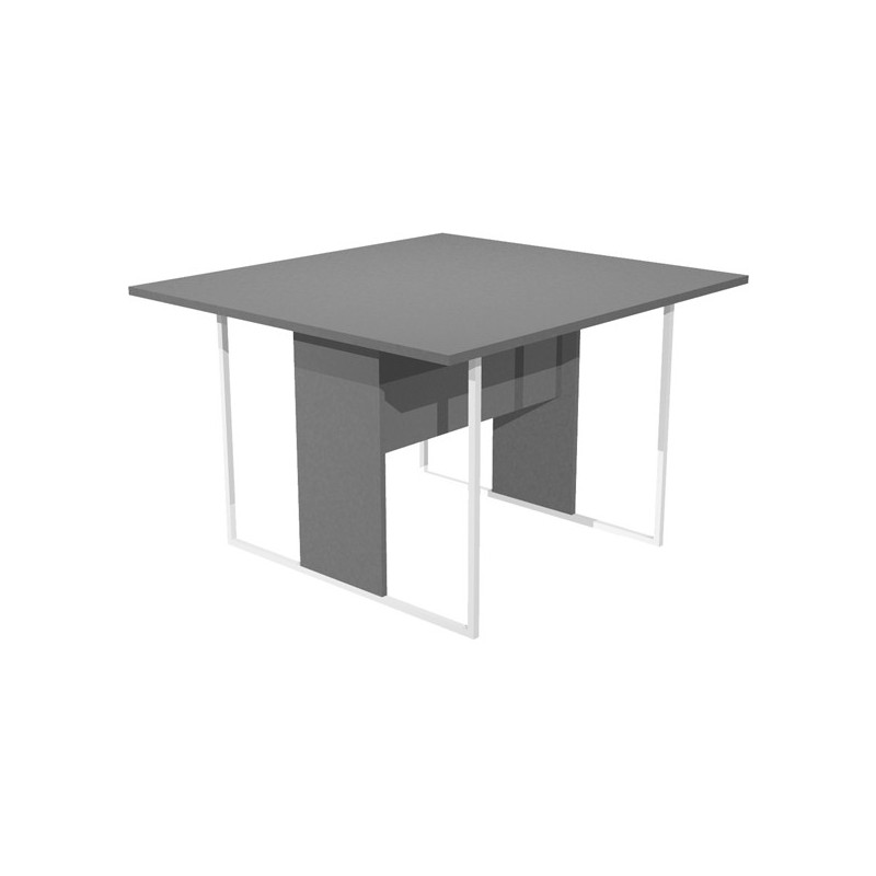 Tavolo riunione 120x110cm antracite / gamba bianca ESSENCE